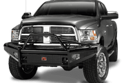Fab Fours DR06 - S1162 - 1 Dodge Ram 2500/3500 HD 2006 - 2009 Black Steel Front Bumper Pre - Runner Guard - Rugged Truck Gear