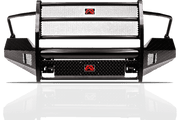 Fab Fours DR09 - K2460 - 1 Dodge Ram 1500 2009 - 2012 Black Steel Front Bumper Full Guard - Rugged Truck Gear