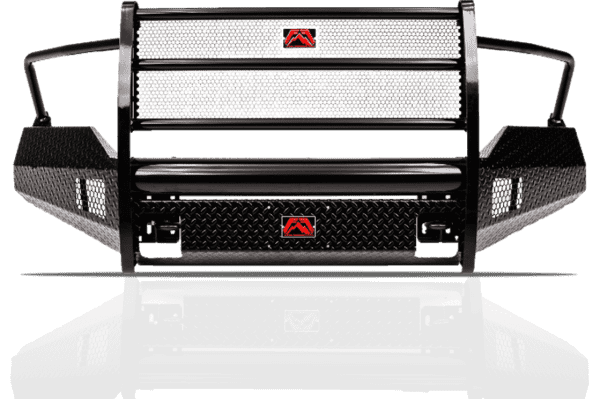 Fab Fours DR09 - K2460 - 1 Dodge Ram 1500 2009 - 2012 Black Steel Front Bumper Full Guard - Rugged Truck Gear