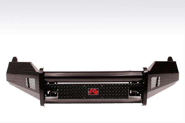 Fab Fours DR09 - K2461 - 1 Dodge Ram 1500 2009 - 2012 Black Steel Front Bumper No Guard - Rugged Truck Gear