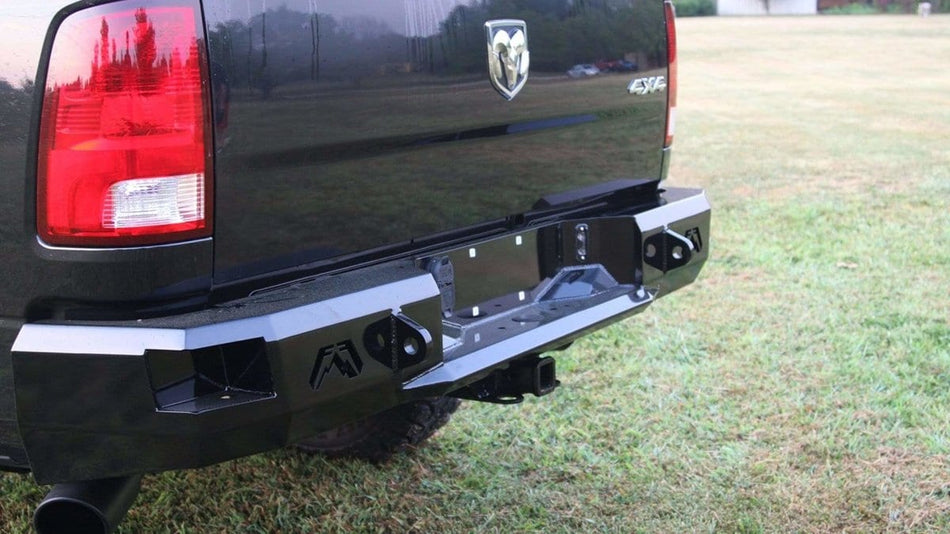 Fab Fours DR09 - W2950 - 1 Dodge Ram 2500/3500 2010 - 2018 Premium Rear Bumper Non - Sensor - Rugged Truck Gear
