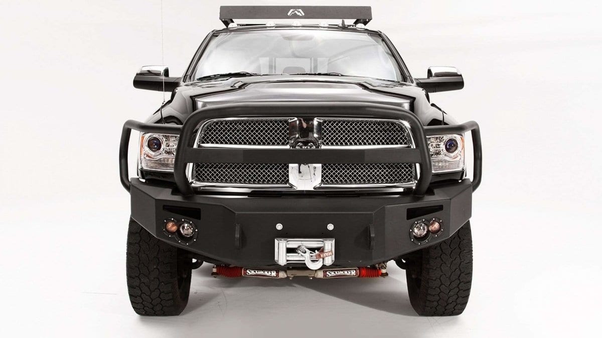 Fab Fours DR10 - A2950 - 1 Dodge Ram 2500/3500 2010 - 2018 Premium Winch Ready Front Bumper Full Guard - Rugged Truck Gear