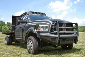 Fab Fours DR10-Q2960-1 Dodge Ram 2500/3500/4500/5500 HD 2010-2018 Black Steel Elite Front Bumper Full Guard-BumperStock