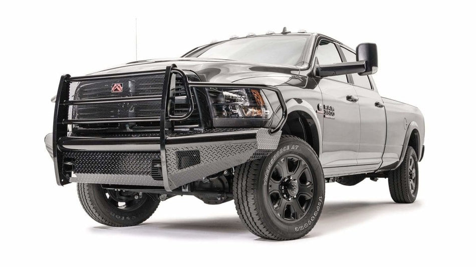 Fab Fours DR10 - S2960 - 1 Dodge Ram 2500/3500 HD 2010 - 2018 Black Steel Front Bumper Full Guard - Rugged Truck Gear