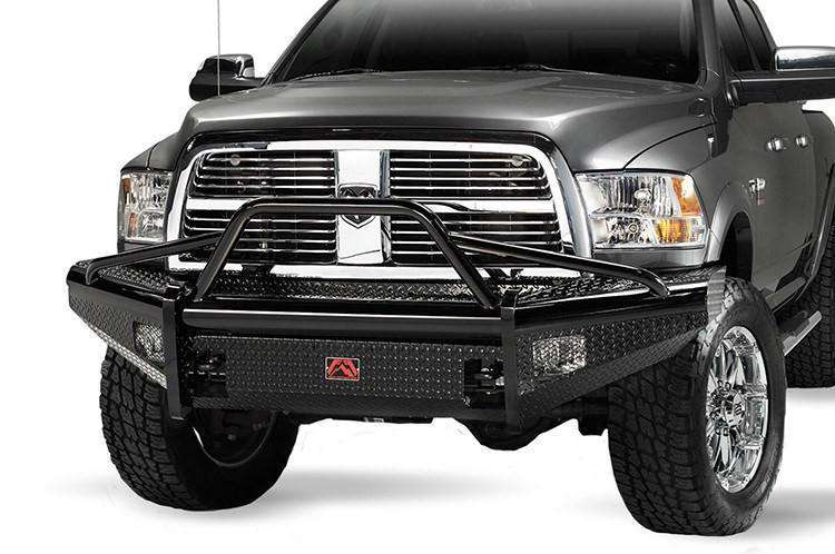 Fab Fours DR10 - S2962 - 1 Dodge Ram 2500/3500 HD 2010 - 2018 Black Steel Front Bumper Pre - Runner Guard - Rugged Truck Gear