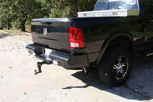 Fab Fours DR10 - T2950 - 1 Dodge Ram 2500/3500 HD 2010 - 2018 Black Steel Rear Bumper - Rugged Truck Gear