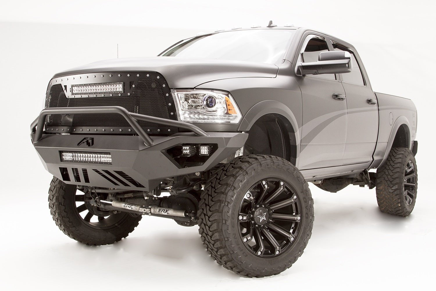 Fab Fours DR10 - V2952 - 1 Dodge Ram 2500/3500 HD 2010 - 2018 Vengeance Front Bumper Pre - Runner Guard Non - Sensor - Rugged Truck Gear
