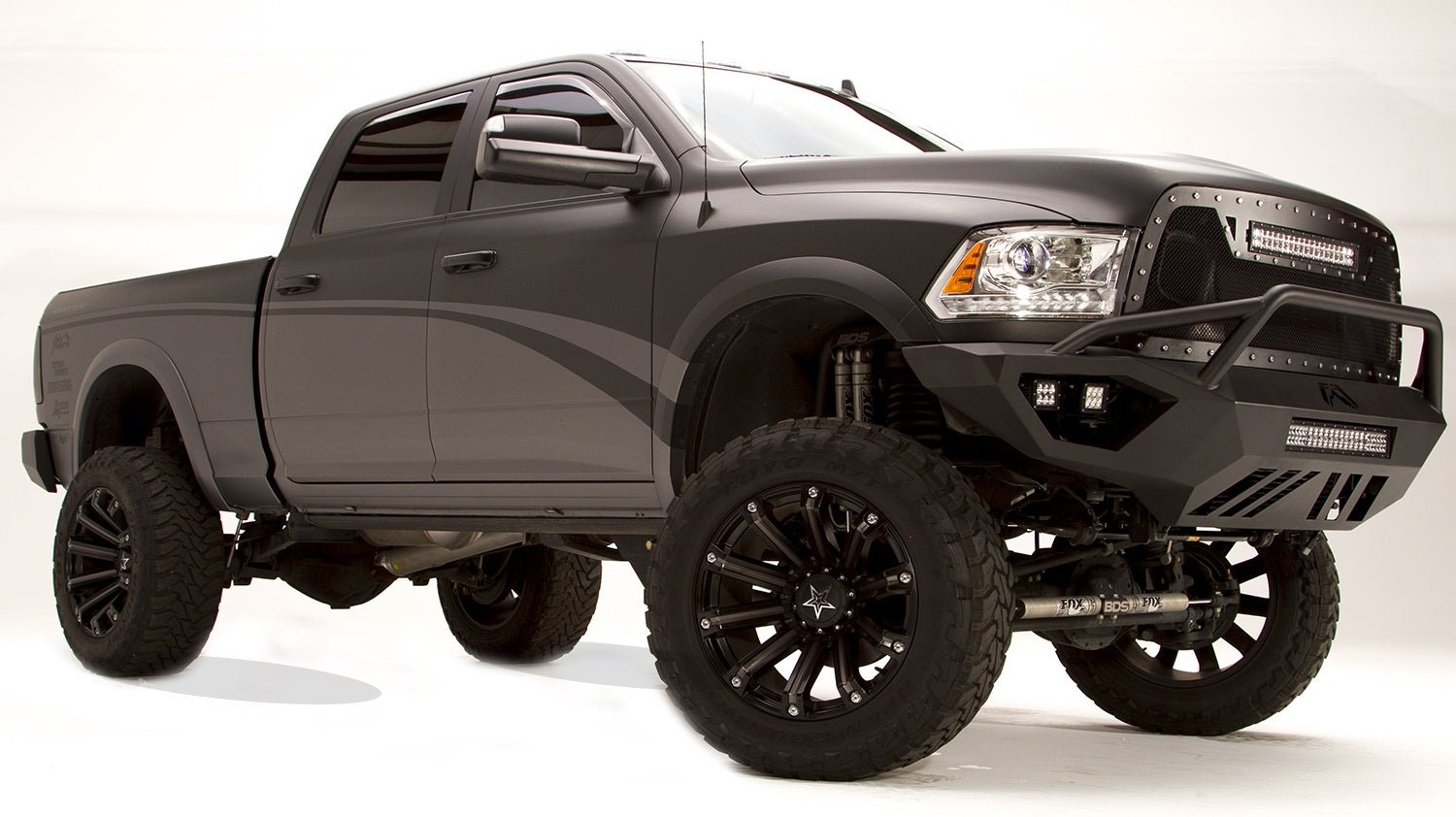 Fab Fours DR10 - V2952 - 1 Dodge Ram 2500/3500 HD 2010 - 2018 Vengeance Front Bumper Pre - Runner Guard Non - Sensor - Rugged Truck Gear