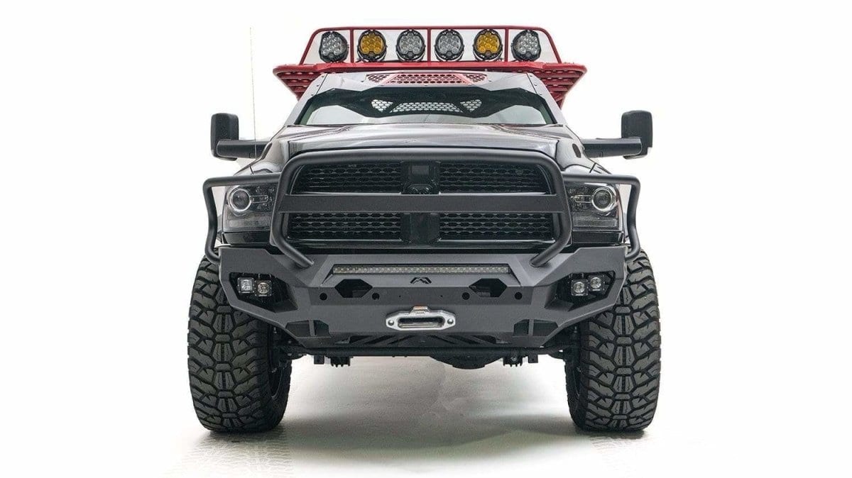 Fab Fours DR10 - X2950 - 1 Dodge Ram 2500/3500 HD 2010 - 2018 Matrix Front Bumper Winch Ready Full Guard - Rugged Truck Gear