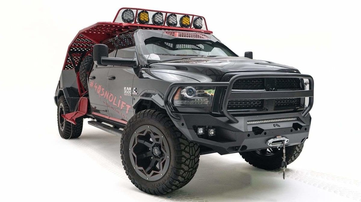 Fab Fours DR10 - X2950 - 1 Dodge Ram 2500/3500 HD 2010 - 2018 Matrix Front Bumper Winch Ready Full Guard - Rugged Truck Gear