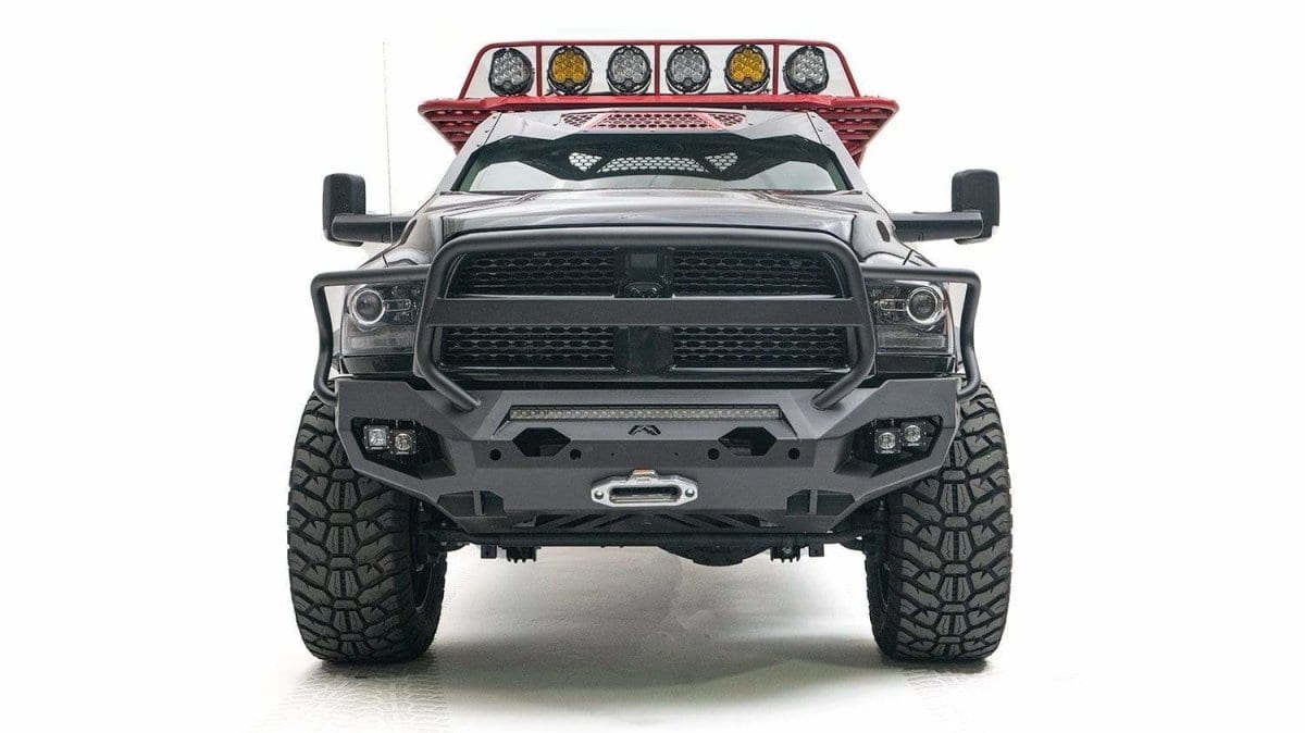 Fab Fours DR10-X2950-1 Dodge Ram 2500/3500 HD 2010-2018 Matrix Front Bumper Winch Ready Full Guard-BumperStock