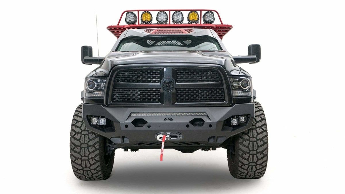 Fab Fours DR10 - X2951 - 1 Dodge Ram 2500/3500 HD 2010 - 2018 Matrix Front Bumper Winch Ready No Guard - Rugged Truck Gear