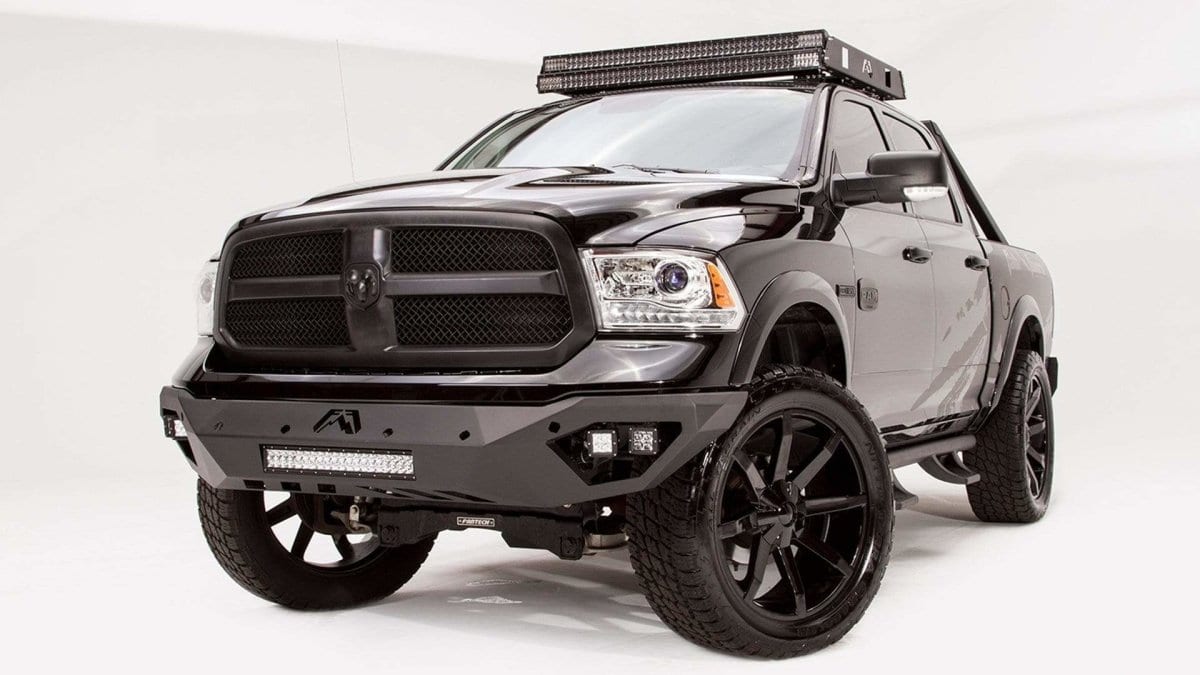 Fab Fours DR13-D2951-1 Dodge Ram 1500 2013-2018 Vengeance Front Bumper No Guard-BumperStock