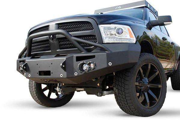 Fab Fours DR13 - F2952 - 1 Ram 1500 2013 - 2018 Premium Front Bumper Winch Ready Pre - Runner Guard - Rugged Truck Gear