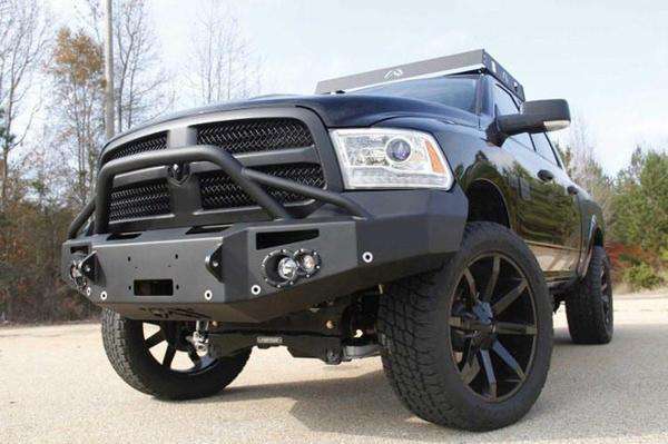 Fab Fours DR13 - F2952 - 1 Ram 1500 2013 - 2018 Premium Front Bumper Winch Ready Pre - Runner Guard - Rugged Truck Gear