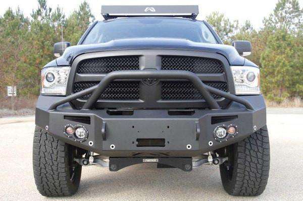 Fab Fours DR13 - F2952 - 1 Ram 1500 2013 - 2018 Premium Front Bumper Winch Ready Pre - Runner Guard - Rugged Truck Gear