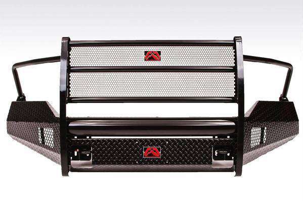 Fab Fours DR13 - K2960 - 1 Dodge Ram 1500 2013 - 2018 Black Steel Front Bumper Full Guard - Rugged Truck Gear