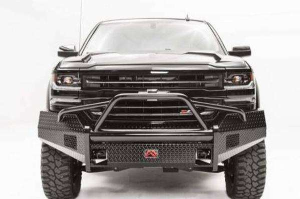 Fab Fours DR13 - K2962 - 1 Dodge Ram 1500 2013 - 2018 Black Steel Front Bumper Pre - Runner Guard - Rugged Truck Gear
