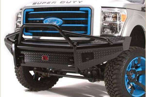 Fab Fours DR13-K2962-1 Dodge Ram 1500 2013-2018 Black Steel Front Bumper Pre-Runner Guard-BumperStock