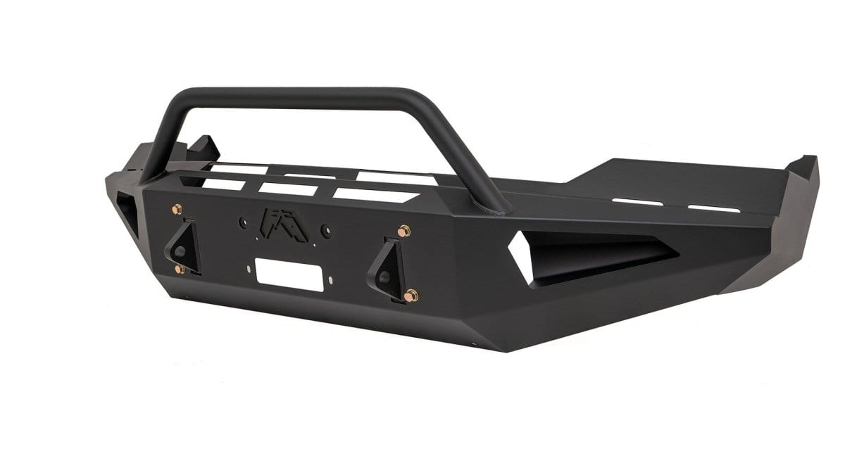 Fab Fours DR13 - RS2462 - 1 Dodge Ram 1500 2013 - 2018 Red Steel Winch Front Bumper Pre - Runner Guard - Rugged Truck Gear