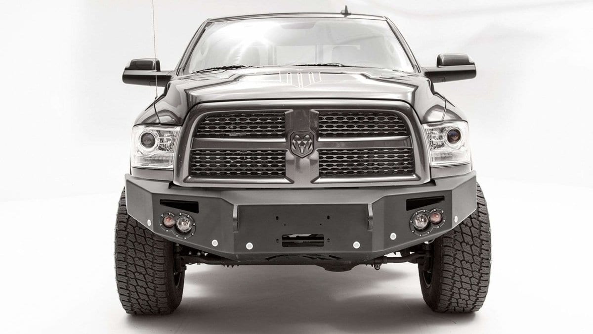 Fab Fours DR16 - C4051 - 1 Ram 2500/3500 2016 - 2018 Premium Winch Ready Front Bumper No Guard Sensor - Rugged Truck Gear