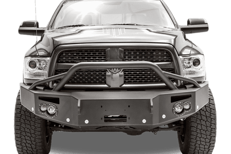 Fab Fours DR16-C4052-1 Dodge Ram 2500/3500/4500/5500 2016-2018 Premium Winch Ready Front Bumper Pre-Runner Guard Sensor-BumperStock