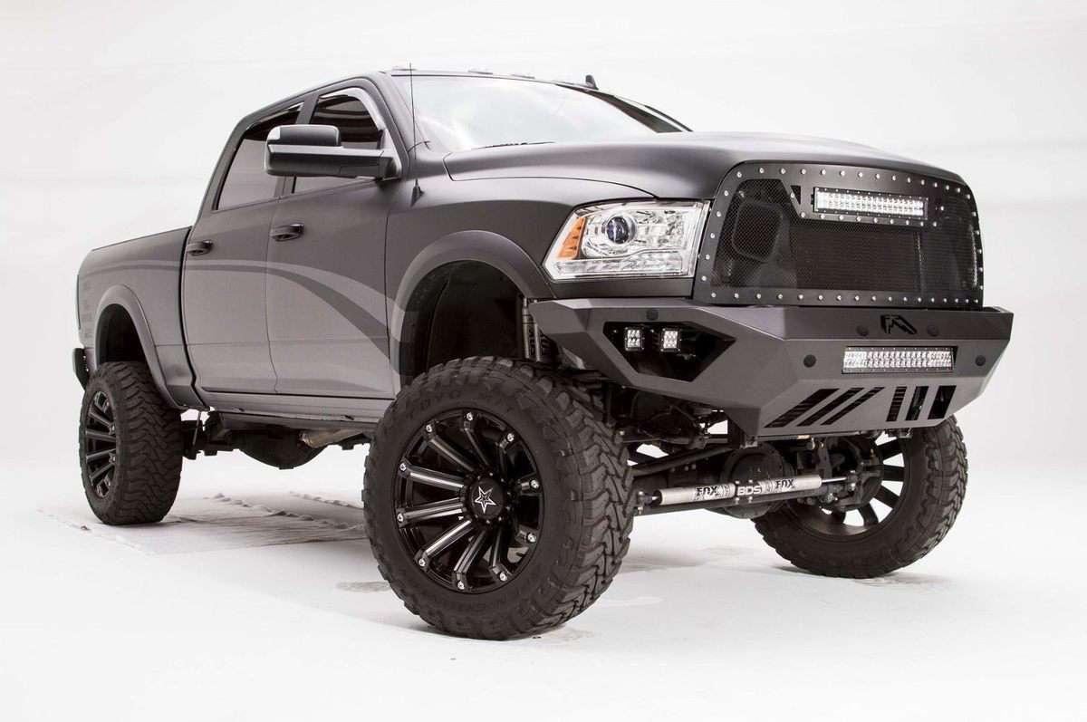 Fab Fours DR16 - V4051 - 1 Dodge Ram 2500/3500 HD 2016 - 2018 Vengeance Front Bumper No Guard Sensor - Rugged Truck Gear