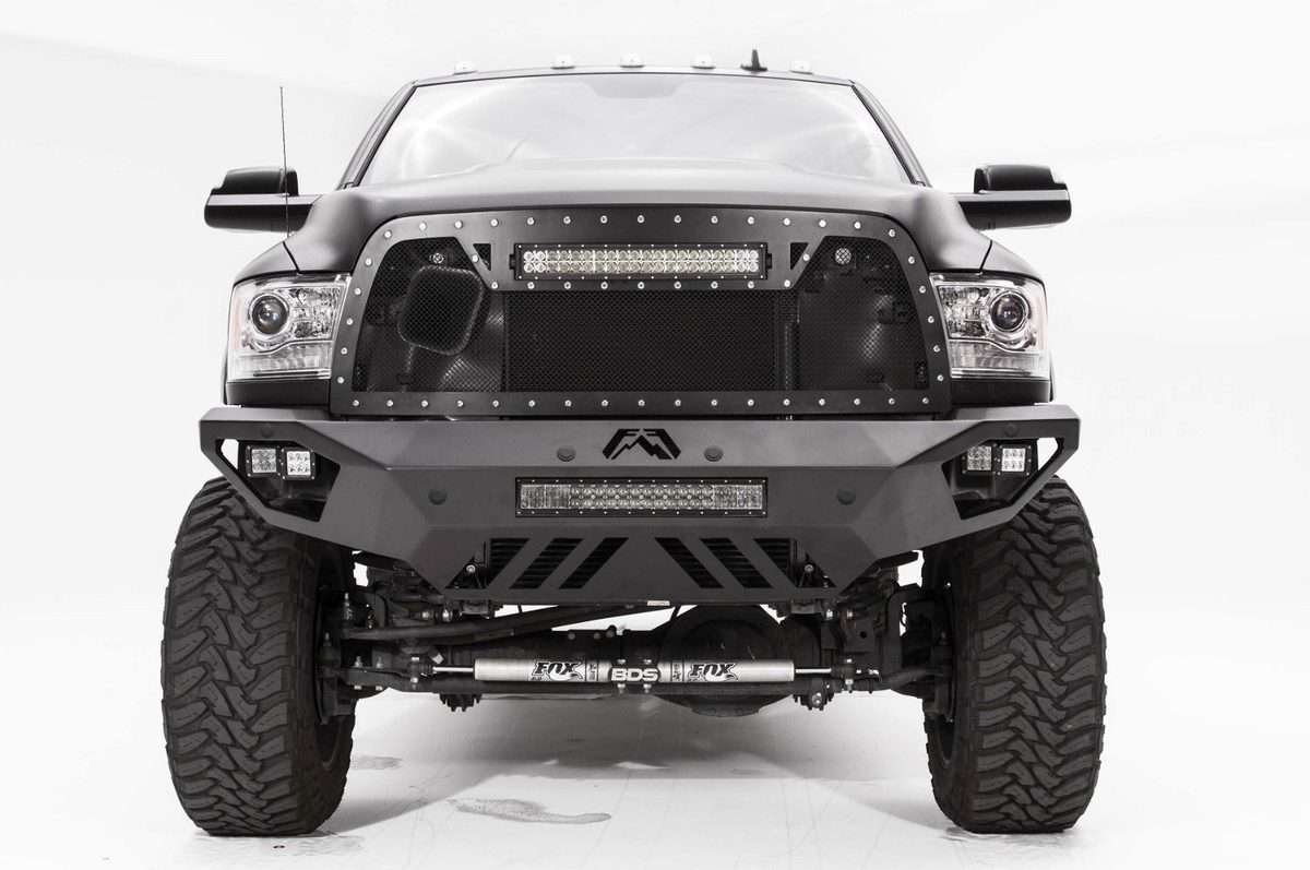 Fab Fours DR16 - V4051 - 1 Dodge Ram 2500/3500 HD 2016 - 2018 Vengeance Front Bumper No Guard Sensor - Rugged Truck Gear