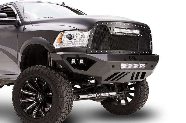 Fab Fours DR16 - V4051 - 1 Dodge Ram 2500/3500 HD 2016 - 2018 Vengeance Front Bumper No Guard Sensor - Rugged Truck Gear