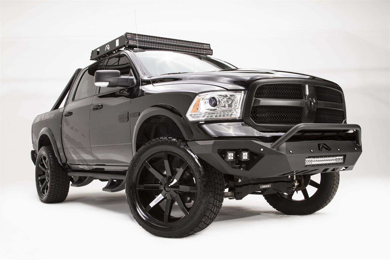 Fab Fours DR16 - V4052 - 1 Dodge Ram 2500/3500 HD 2016 - 2018 Vengeance Front Bumper Pre - Runner Guard Sensor - Rugged Truck Gear