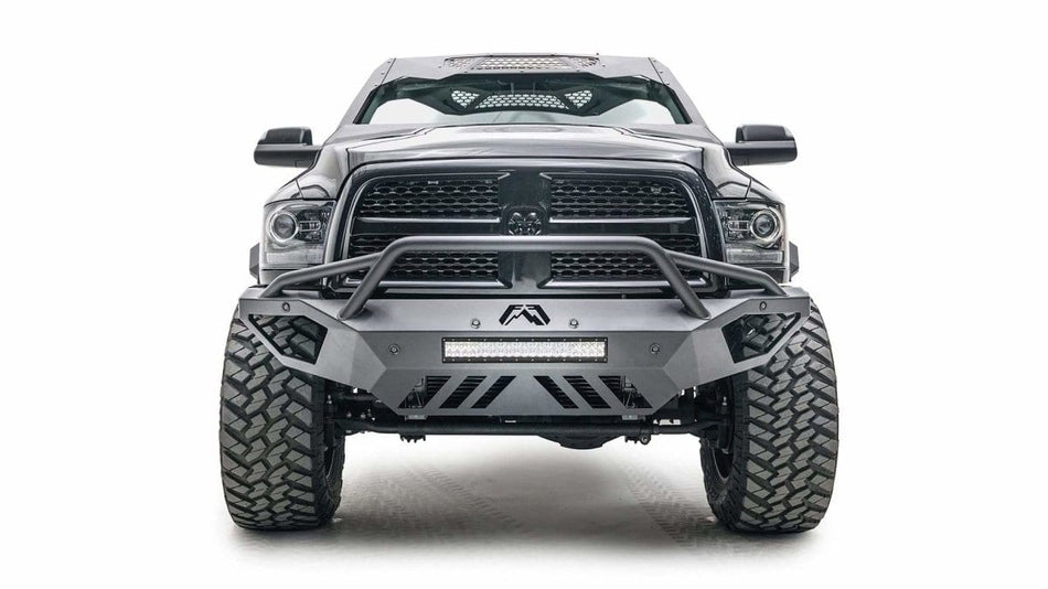 Fab Fours DR16 - V4062 - 1 Dodge Ram 2500/3500 HD 2016 - 2018 Open Fender Front Bumper Pre - Runner Guard - Rugged Truck Gear