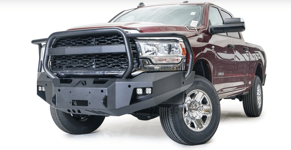 Fab Fours DR19 - A4450 - 1 Ram 2500/3500 HD 2019 - 2024 New Premium Front Bumper Winch Ready Full Guard - Rugged Truck Gear
