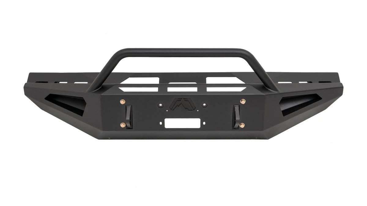 Fab Fours DR19 - RS4462 - 1 Ram 2500/3500 HD 2019 - 2024 Red Steel Winch Front Bumper Pre - Runner Guard - Rugged Truck Gear