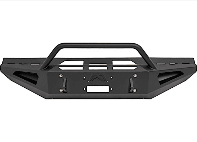 Fab Fours DR19 - RS4462 - 1 Ram 2500/3500 HD 2019 - 2024 Red Steel Winch Front Bumper Pre - Runner Guard - Rugged Truck Gear