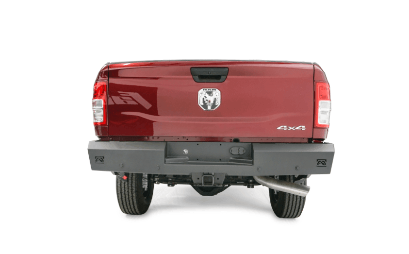 Fab Fours DR19 - RT4250 - 1 Ram 1500 2019 - 2024 Red Steel Rear Bumper - Rugged Truck Gear