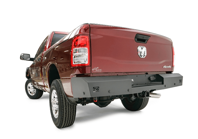 Fab Fours DR19 - RT4450 - 1 Ram 2500/3500 HD 2019 - 2024 Red Steel Rear Bumper - Rugged Truck Gear