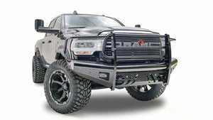 Fab Fours DR19-S4460-1 Dodge Ram 2500/3500 HD 2019-2021 Black Steel Front Bumper Full Guard-BumperStock