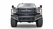 Fab Fours DR19 - S4460 - 1 Ram 2500/3500 HD 2019 - 2024 Black Steel Front Bumper Full Guard - Rugged Truck Gear