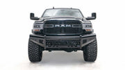 Fab Fours DR19 - S4461 - 1 Ram 2500/3500 HD 2019 - 2024 Black Steel Front Bumper No Guard - Rugged Truck Gear
