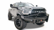 Fab Fours DR19 - S4462 - 1 Ram 2500/3500 HD 2019 - 2024 Black Steel Front Bumper Pre - Runner Guard - Rugged Truck Gear