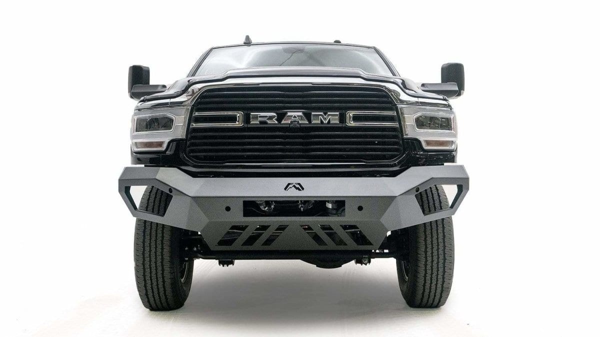 Fab Fours DR19-V4451-1 Dodge Ram 2500/3500 HD 2019-2021 Vengeance Front Bumper No Guard Sensor-BumperStock