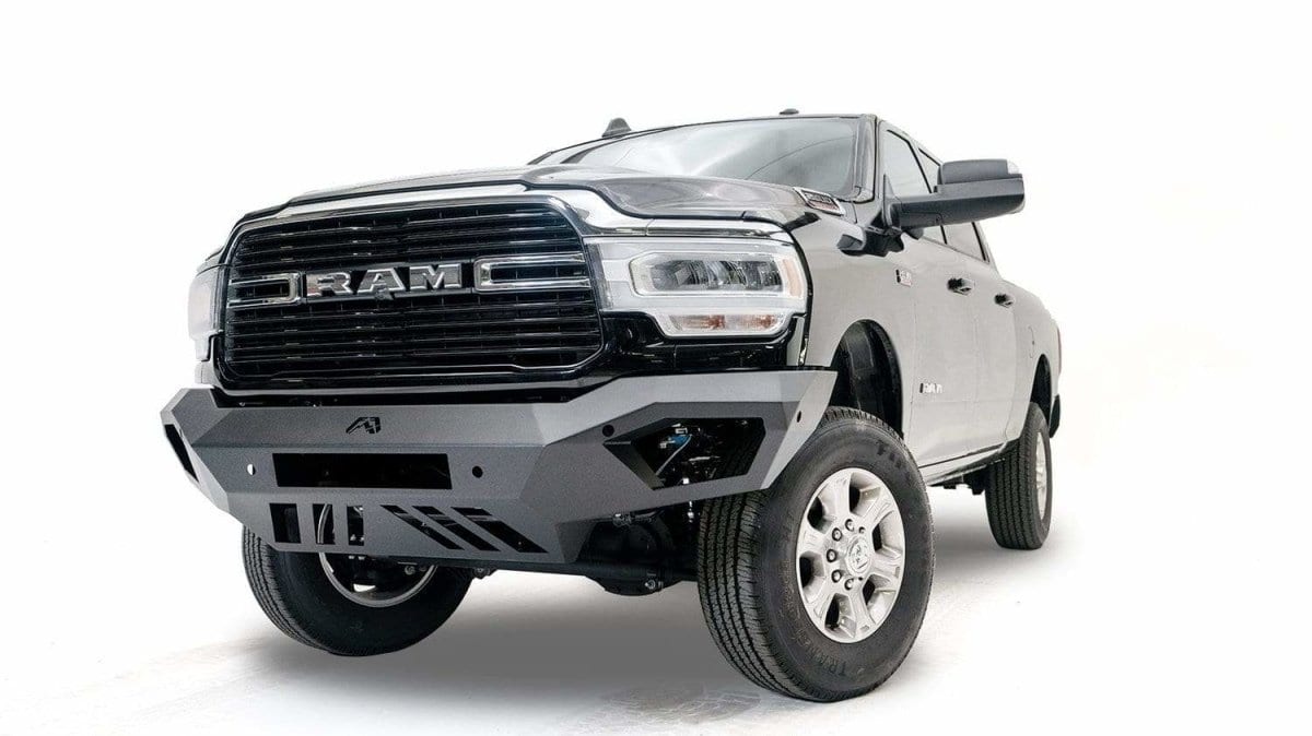 Fab Fours DR19 - V4451 - 1 Ram 2500/3500 HD 2019 - 2024 Vengeance Front Bumper No Guard Sensor - Rugged Truck Gear