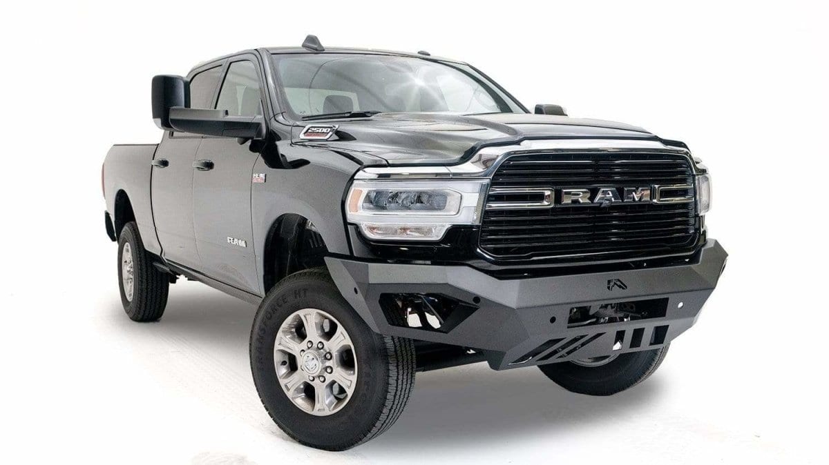 Fab Fours DR19 - V4451 - 1 Ram 2500/3500 HD 2019 - 2024 Vengeance Front Bumper No Guard Sensor - Rugged Truck Gear