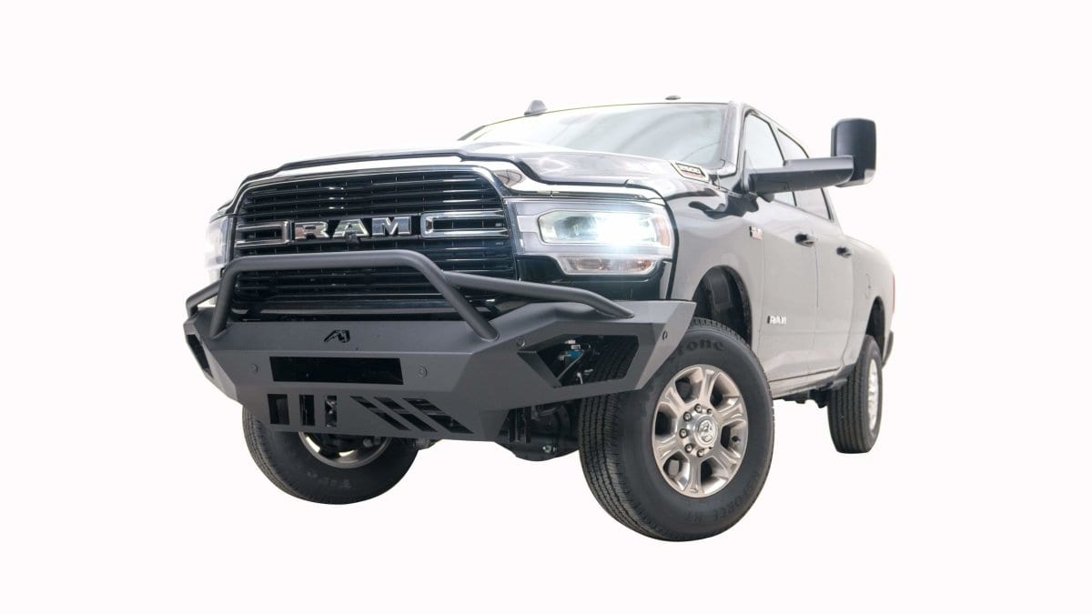 Fab Fours DR19 - V4452 - 1 Ram 2500/3500 HD 2019 - 2024 Vengeance Front Bumper Pre - Runner Guard Sensor - Rugged Truck Gear
