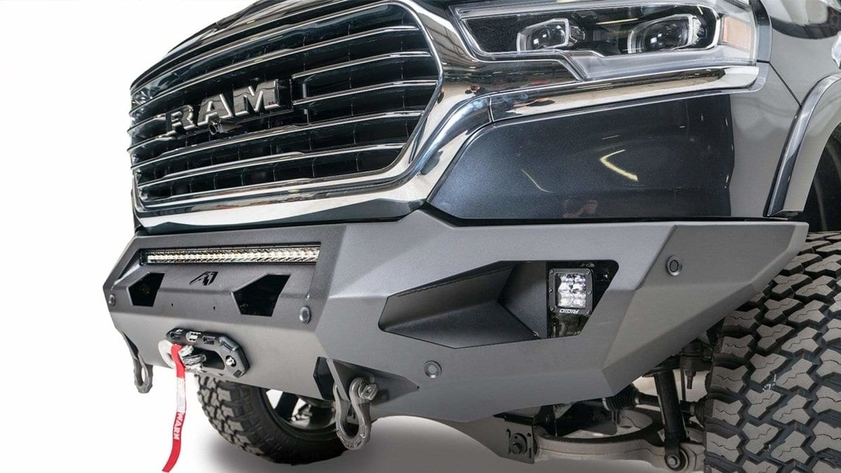 Fab Fours DR19 - X4251 - 1 Ram 1500 2019 - 2024 Matrix Front Bumper Winch Ready No Guard - Rugged Truck Gear
