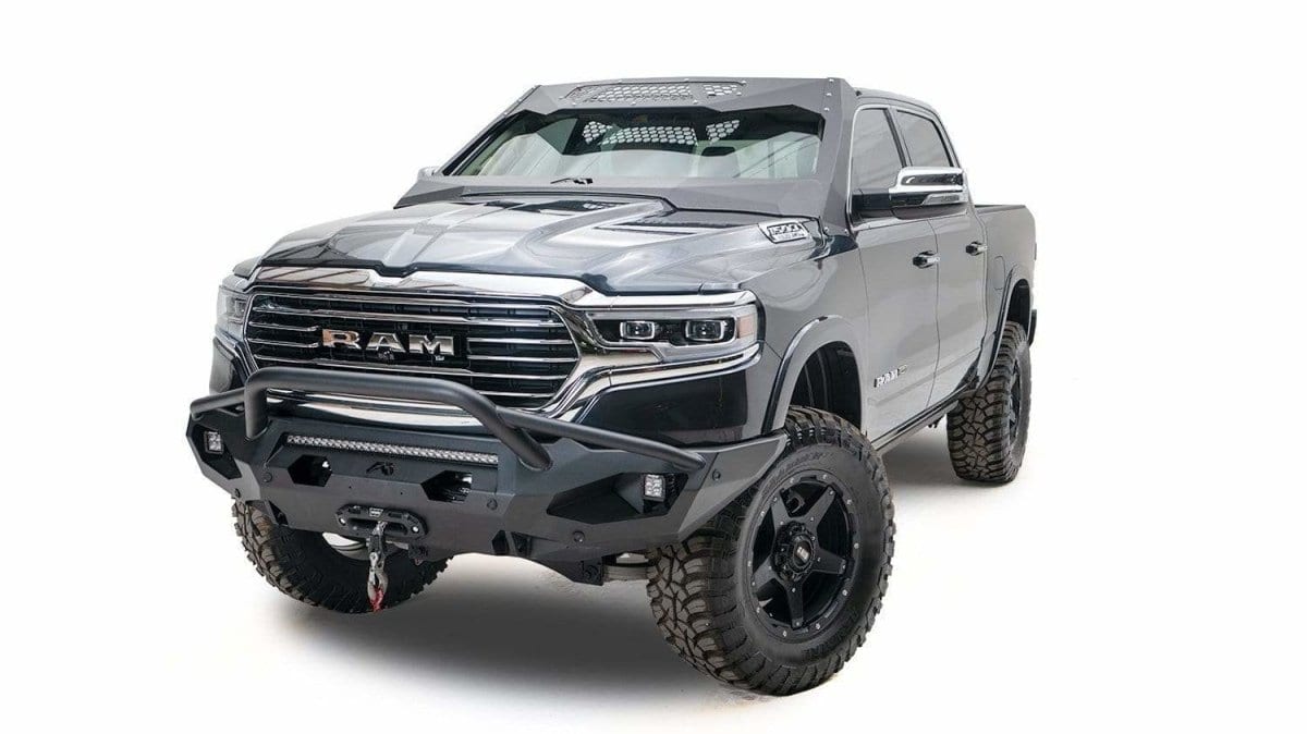 Fab Fours DR19 - X4252 - 1 Ram 1500 2019 - 2024 Matrix Front Bumper Winch Ready Pre - Runner Guard - Rugged Truck Gear