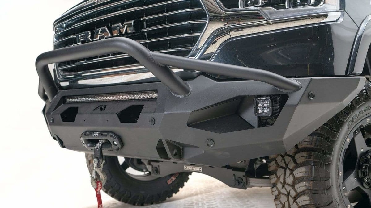 Fab Fours DR19 - X4252 - 1 Ram 1500 2019 - 2024 Matrix Front Bumper Winch Ready Pre - Runner Guard - Rugged Truck Gear