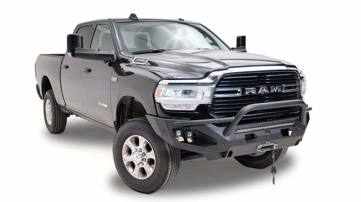 Fab Fours DR19 - X4452 - 1 Ram 2500/3500 HD 2019 - 2024 Matrix Front Bumper Winch Ready Pre - Runner Guard - Rugged Truck Gear