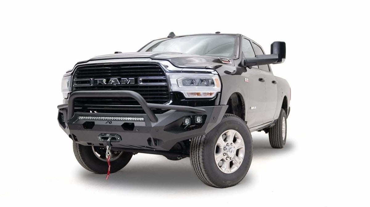Fab Fours DR19 - X4452 - 1 Ram 2500/3500 HD 2019 - 2024 Matrix Front Bumper Winch Ready Pre - Runner Guard - Rugged Truck Gear
