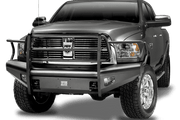 Fab Fours DR94 - Q1560 - 1 Dodge Ram 2500/3500 HD 1994 - 2002 Black Steel Elite Front Bumper Full Guard - Rugged Truck Gear